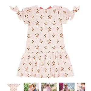 Minnow girls raspberry red drop-waist dress